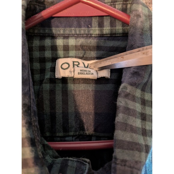 Orvis Shirt Men's Classic Collection Button Up Flannel Blue Plaid SZ M - Picture 7 of 10